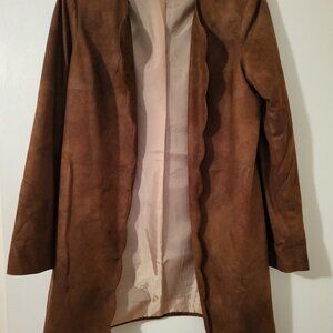 Ladies "Kelly & Diane" Brown Lightweight Suede Blazer (10)